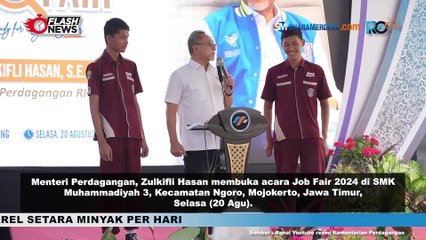 Mendag Zulkifli Hasan Buka Acara Job Fair 2024 di SMK Muhammadiyah 3 Mojokerto