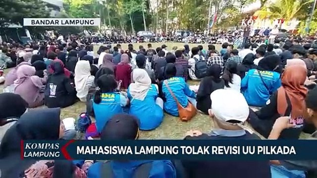 Mahasiswa Lampung Tolak Revisi UU Pilkada: Kawal Putusan MK