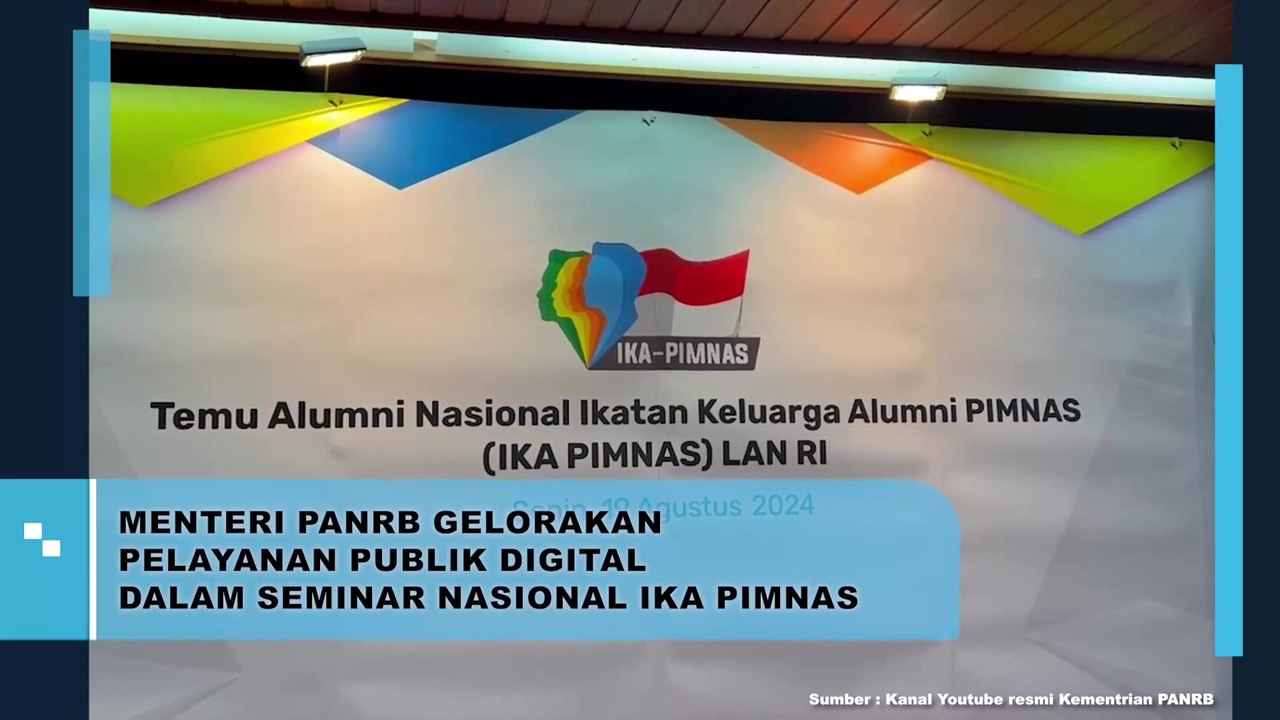 Menteri PANRB Gelorakan Pelayanan Publik Digital Dalam Seminar Nasional IKA PIMNAS