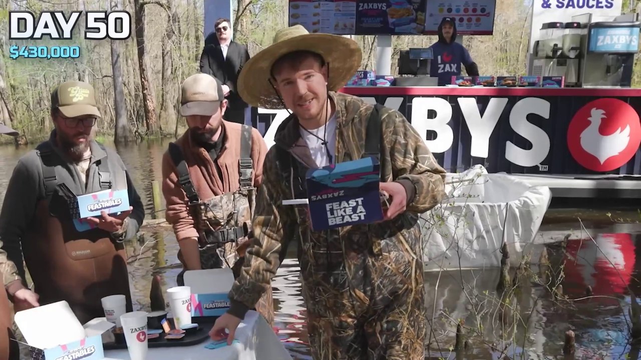 $10,000 Every Day You Survive In The Wilderness: MrBeast