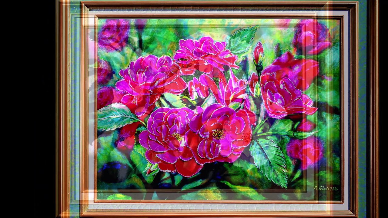 #JolisBouquetsDeRoses8 , #Peintures8 ,  #Jolis8 ,#Bouquets8 , #Bouquets7,  ableauxRosesEncadréesREFERENCE++++4