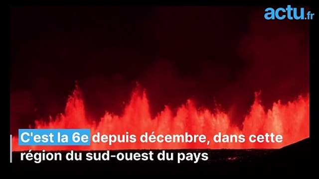 Les images impressionnantes d'une nouvelle éruption volcanique en Islande
