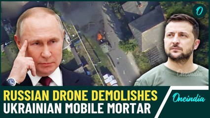 Putin's Men Rain Fire As Lancet Drone Burn Ukrainian Mobile Mortar | Watch the Devastation Unfold!