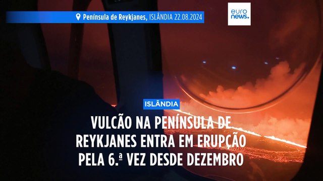 Vulcão entra em erupção na Islândia a partir de uma fissura de 4 km