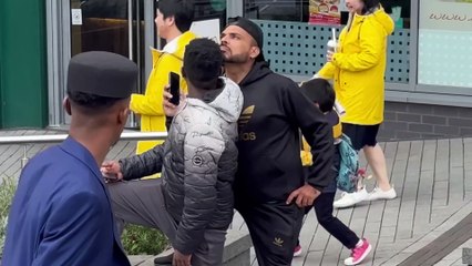 Holding boys hand to be my partner prank - eating same time with this stranger prank - joker pranks_2