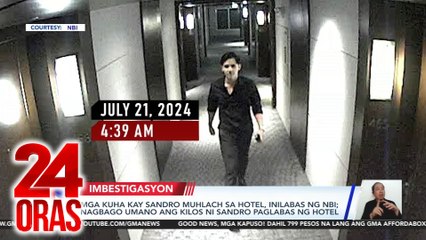 Mga kuha kay Sandro Muhlach sa hotel, inilabas ng NBI; nagbago umano ang kilos ni Sandro paglabas ng hotel | 24 Oras