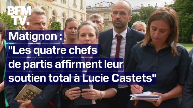 Matignon: l'intégralité des prises de parole de Lucie Castets et des chefs de partis du NFP, après leur entretien avec Emmanuel Macron