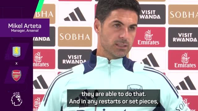 'Arsenal must be better' - Arteta on Aston Villa clash