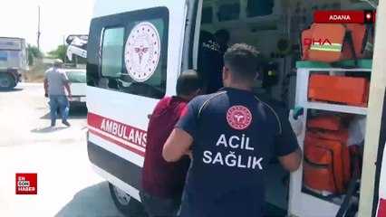 Adana'da kamyonet ile çarptığı minibüs su kanalına düştü