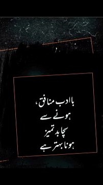 سچا بدتمیز ہونا بہتر ہے #trending#viral#shorts#islamic#follow#foryou#dailymotion#share