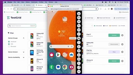 Manual testing on real mobile devices