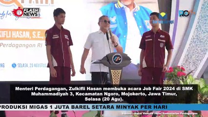 Mendag Zulkifli Hasan Buka Acara Job Fair 2024 di SMK Muhammadiyah 3 Mojokerto