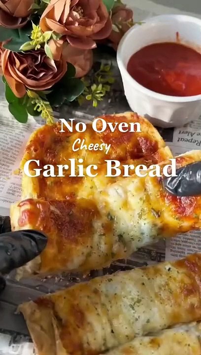 No Oven Recipes | Cheesy Garlic Bread | Garlic Bread | Easy Snack | Healthy Snack Recipe