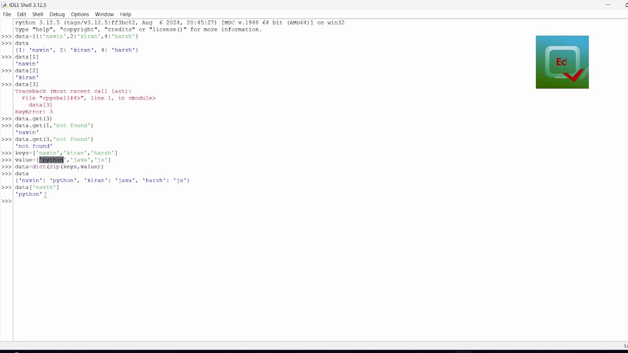 5 python Dictionary
