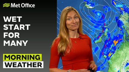 Met Office Morning Weather Forecast 24/08/2024 - Heavy rain at times