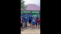 See the reaction of children in Liberia after Worthing youth football coach Ian Fenwick delivered Brighton & Hove Albion kit