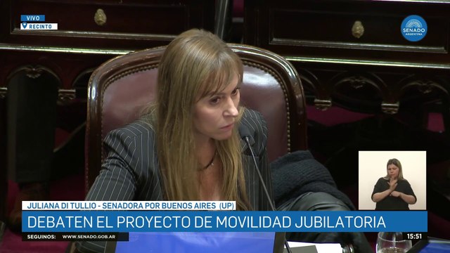 Di Tullio cerró su discurso en el Senado sobre la reforma previsional: “El presidente va a vetar 66.000 pesos