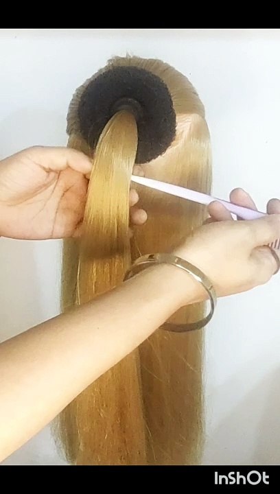 High bun juda hairstyle for women// hairstyle for saree