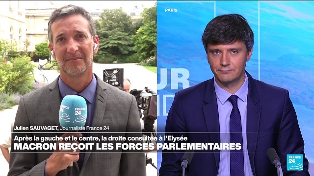 Macron reçoit les forces parlementaires : après la gauche, le centre, la droite consultée