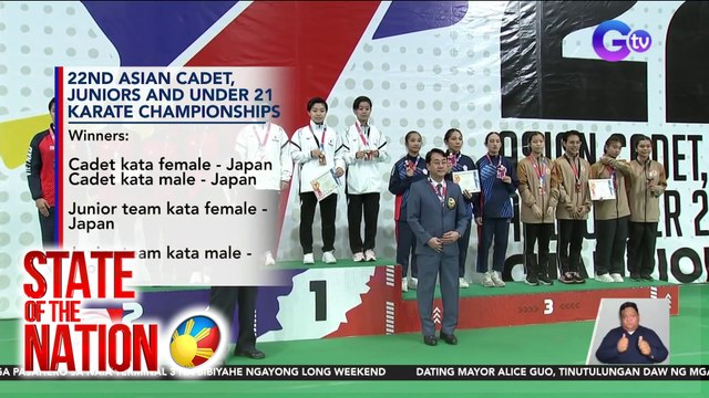Mga pambato ng Pilipinas sa 2nd Asian Cadet, Juniors and under 21 Karate Championships, nag-uwi ng medalya | SONA