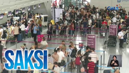 Pagkukumpuni sa nasirang aircon system ng NAIA Terminal 3, bukas matatapos sa tantiya ng MIAA | Saksi
