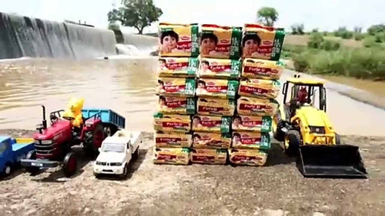 Bolero Pickup Accident Biggest Deep Pit Pulling Out JCB _ ParleG Loading _ Mahindra Tractor _ CS Toy