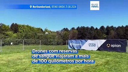 Empresa do Reino Unido testa entregas de sangue por drone entre dois hospitais