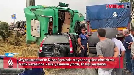 Afyonkarahisar'da TIR faciaya sebep oldu: 2 ölü, 12 yaralı