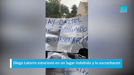 Diego Latorre estacionó en un lugar indebido y lo escracharon