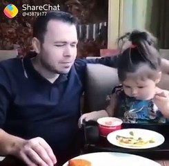 Father love to cute baby 