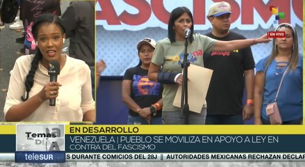 Pueblo de Venezuela marcha en respaldo de la Ley antifascista aprobada en el país