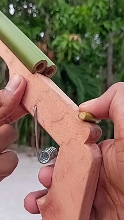 Bamboo creations with archer #bamboo #Diy #Slingshots #Bambooart""