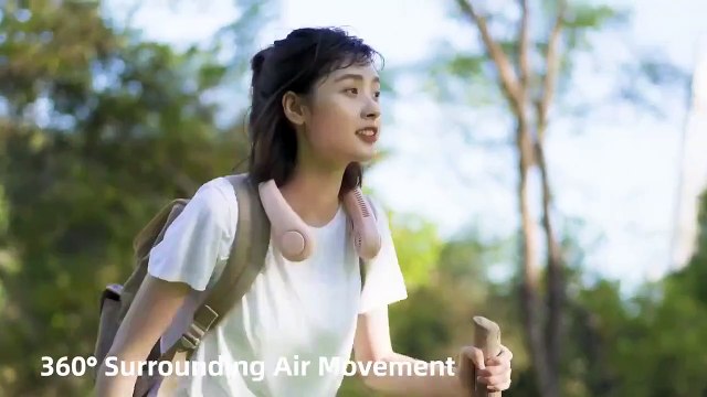 Portable Neck Fan Electric Wireless Fan Rechargeable USB Mini Fan Bladeless Personal Fans Hanging Neck Cooler for Outdoor Sports
