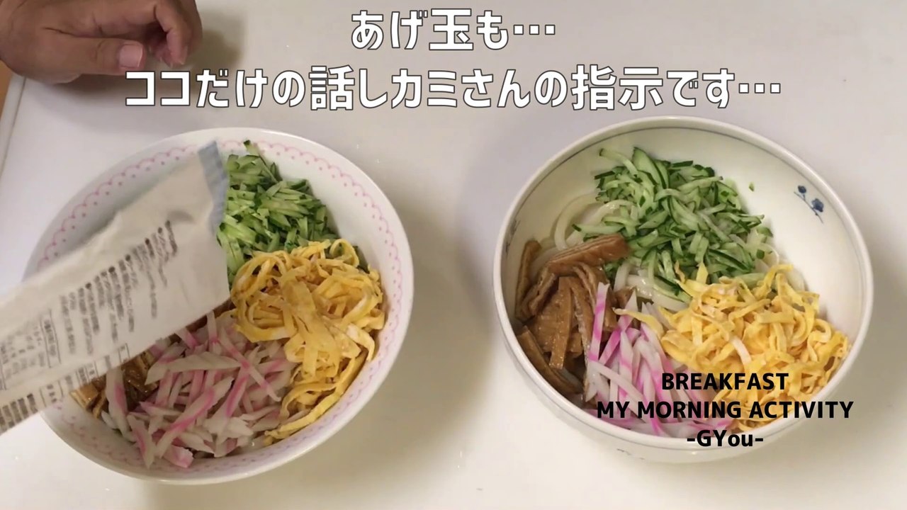 冷たいうどんです