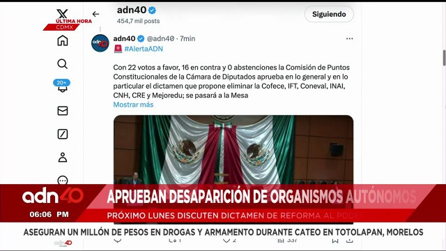 ¡Última Hora! con 22 votos a favor y 16 en contra apruban desaparición de organismos autónomos