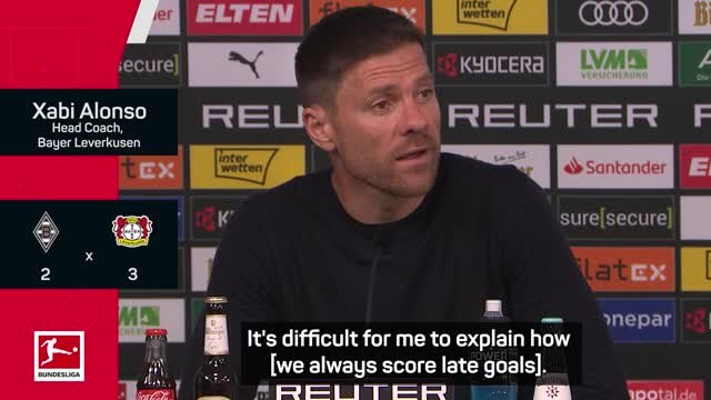 Alonso has no explanation for Leverkusen's late goals