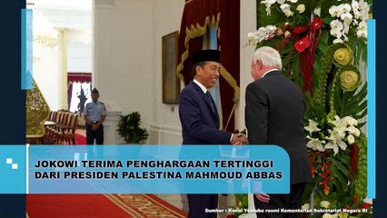 Jokowi Terima Penghargaan Teringgi dari Presiden Palestina Mahmood Abbas