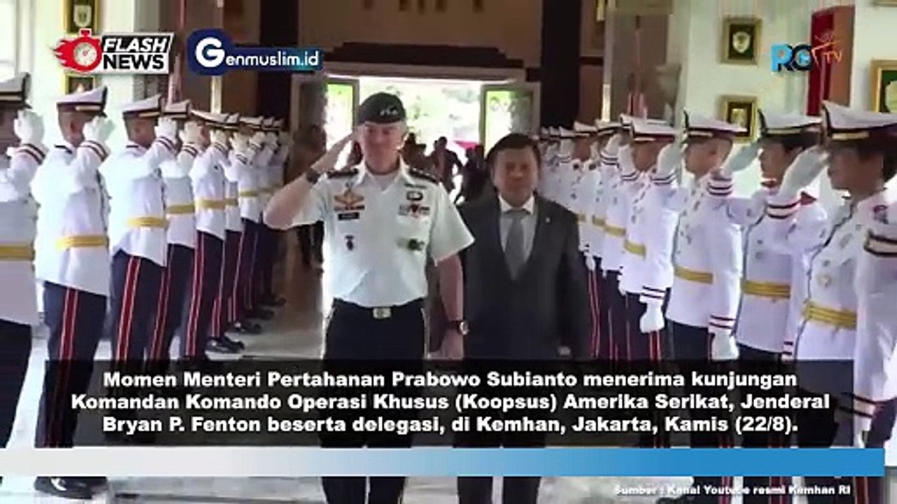 MENHAN Prabowo Terima Kunjungan Komandan Komando Operasi Khusus (KOOPSUS) Amerika Serikat Bahas Perkuatan Kemitraan