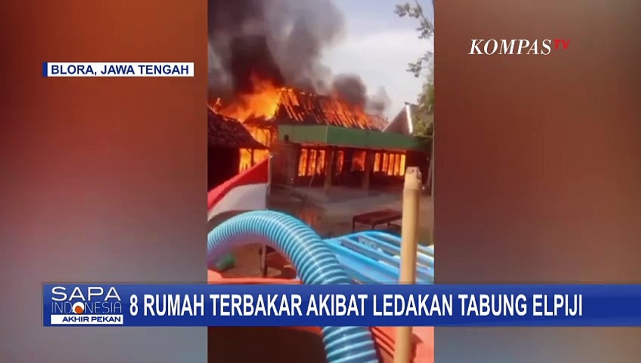 8 Rumah di Blora Terbakar Akibat Ledakan Tabung Elpiji 3 Kilogram