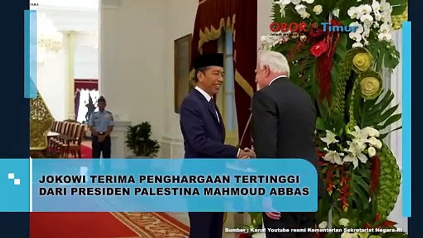 Jokowi Terima Penghargaan Tertinggi dari Presiden Palestina