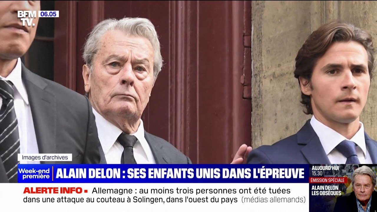 Décès d'Alain Delon: ses enfants, Anthony, Anouchka et Alain-Fabien, unis dans le deuil