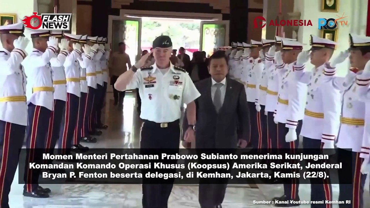 Menhan Prabowo Terima Kunjungan Komandan Komando Operasi Khusus (Koopsus) Amerika Serikat Bahas Perkuatan Kemitraan
