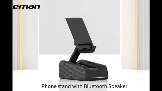 JTEMAN Phone Stand Wireless Bluetooth Speaker,Desktop Kitchen Gadgets Phone Stand,Portable Phone Stand with Speaker,Gifts for Women and Men