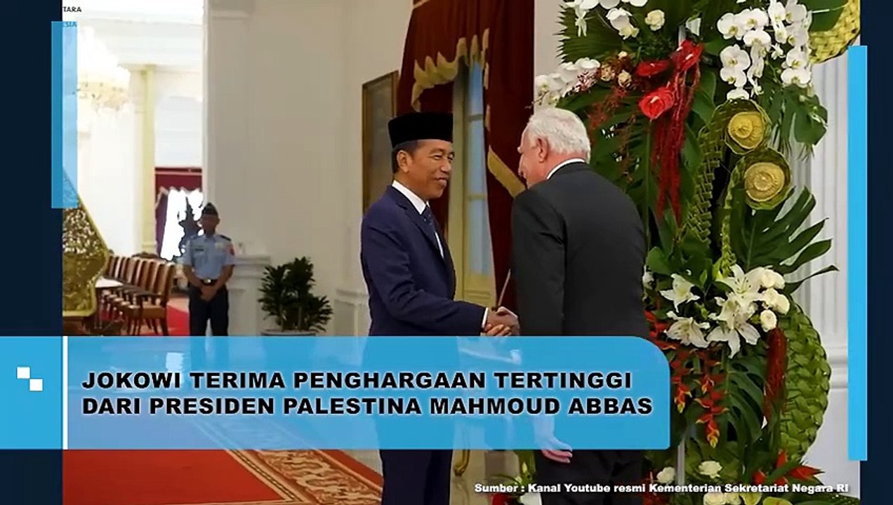 Jokowi Terima Penghargaan Tertinggi dari Presiden Palestina
