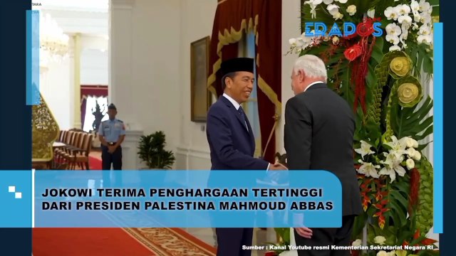 Jokowi Terima Penghargaan Tertinggi Dari Presiden Palestina Mahmoud Abbas