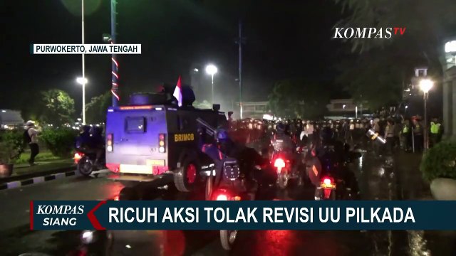 Kericuhan Demo Tolak Revisi UU Pilkada di Banyumas Jateng hingga Majene Sulawesi Barat