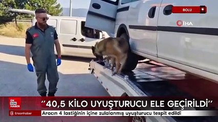 Bolu'da zehir tacirleri 40 kilo uyuşturucuyu araç lastiklerine sakladı