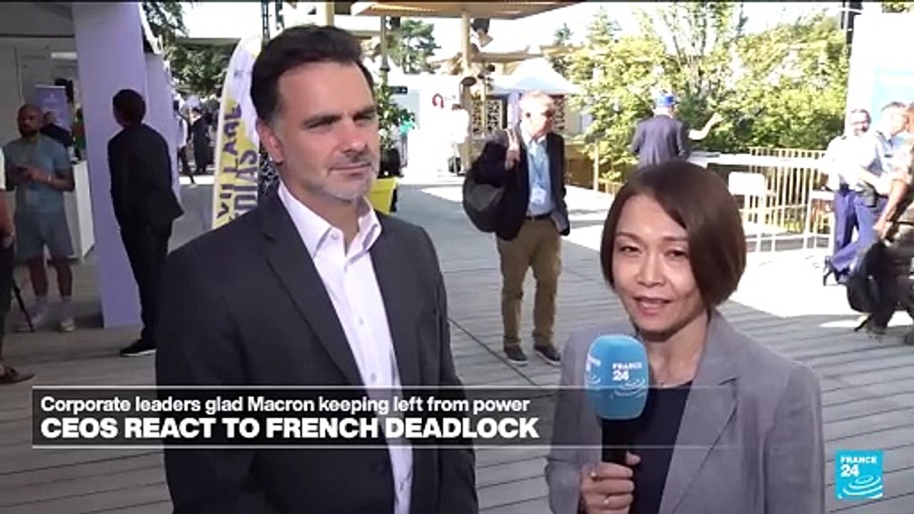 French political deadlock: Corporate leaders 'glad' Macron keeping left from power