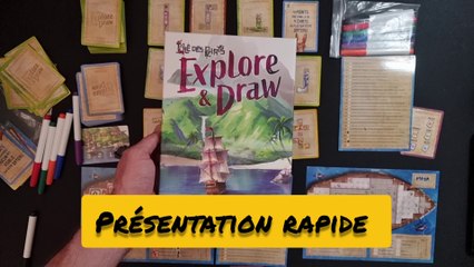 présentation rapide de L'ILE DES CHATS EXPLORE AND DRAW  de  @LuckyDuckGamesEN   par  @expliquemoica