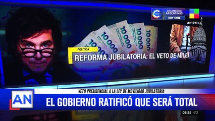 Gobierno argentino se prepara para vetar nueva fórmula de movilidad jubilatoria